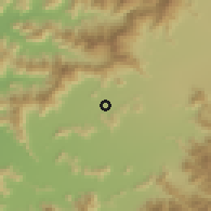 Shaded relief of the 55 km around Coinco, drawn from the GMTED2010 grid