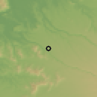 Shaded relief of the 54 km around Collipulli, drawn from the GMTED2010 grid