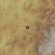Shaded relief of the 56 km around Combarbalá, drawn from the GMTED2010 grid