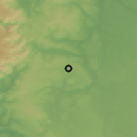 Shaded relief of the 53 km around Crucero, drawn from the GMTED2010 grid