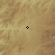 Shaded relief of the 57 km around Domeyko, drawn from the GMTED2010 grid