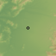 Shaded relief of the 55 km around Duao, drawn from the GMTED2010 grid