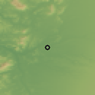 Shaded relief of the 54 km around El Guape, drawn from the GMTED2010 grid