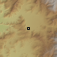 Shaded relief of the 56 km around El Higueral, drawn from the GMTED2010 grid