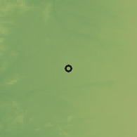 Shaded relief of the 54 km around El Peral, drawn from the GMTED2010 grid