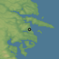 Shaded relief of the 52 km around Auchac, drawn from the GMTED2010 grid
