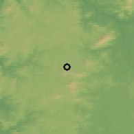 Shaded relief of the 54 km around Florida, drawn from the GMTED2010 grid