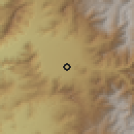 Shaded relief of the 56 km around Foncea, drawn from the GMTED2010 grid