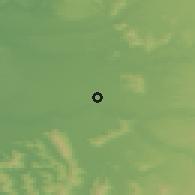 Shaded relief of the 54 km around Freire, drawn from the GMTED2010 grid