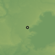 Shaded relief of the 53 km around Frutillar, drawn from the GMTED2010 grid