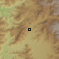 Shaded relief of the 56 km around Granalla, drawn from the GMTED2010 grid