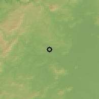 Shaded relief of the 55 km around Guaico Dos-San Manuel, drawn from the GMTED2010 grid
