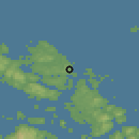 Shaded relief of the 52 km around Guaitecas, drawn from the GMTED2010 grid
