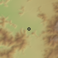Shaded relief of the 55 km around Hospital, drawn from the GMTED2010 grid