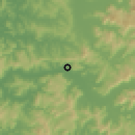 Shaded relief of the 55 km around Hualañé, drawn from the GMTED2010 grid
