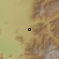 Shaded relief of the 55 km around La Esperanza, drawn from the GMTED2010 grid