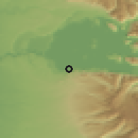 Shaded relief of the 53 km around Lago Ranco, drawn from the GMTED2010 grid