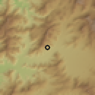 Shaded relief of the 56 km around Bellavista, drawn from the GMTED2010 grid