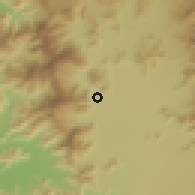 Shaded relief of the 55 km around Lampa, drawn from the GMTED2010 grid