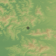 Shaded relief of the 53 km around La Paz, drawn from the GMTED2010 grid
