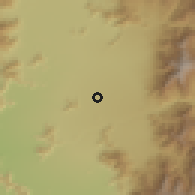 Shaded relief of the 55 km around Las Canteras, drawn from the GMTED2010 grid