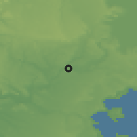 Shaded relief of the 53 km around Las Quemas, drawn from the GMTED2010 grid