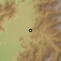Shaded relief of the 55 km around La Vinilla, drawn from the GMTED2010 grid