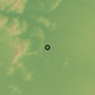 Shaded relief of the 55 km around Loncomilla, drawn from the GMTED2010 grid
