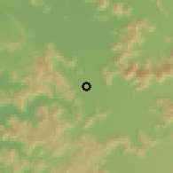 Shaded relief of the 55 km around Los Boldos, drawn from the GMTED2010 grid