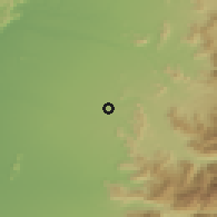 Shaded relief of the 55 km around Maitenes, drawn from the GMTED2010 grid