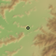 Shaded relief of the 55 km around Malloa, drawn from the GMTED2010 grid