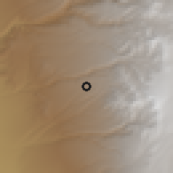 Shaded relief of the 59 km around Mamiña, drawn from the GMTED2010 grid