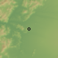 Shaded relief of the 55 km around Maule, drawn from the GMTED2010 grid