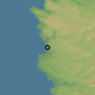 Shaded relief of the 55 km around Mirasol, drawn from the GMTED2010 grid