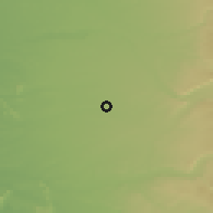 Shaded relief of the 54 km around Mortandad, drawn from the GMTED2010 grid