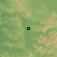 Shaded relief of the 55 km around Nilahue Cornejo, drawn from the GMTED2010 grid