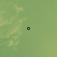 Shaded relief of the 55 km around Ñiquén, drawn from the GMTED2010 grid