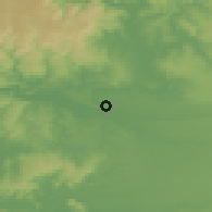 Shaded relief of the 54 km around Nueva Imperial, drawn from the GMTED2010 grid