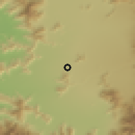 Shaded relief of the 55 km around Palermo, drawn from the GMTED2010 grid