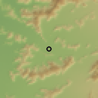 Shaded relief of the 55 km around Callejones, drawn from the GMTED2010 grid