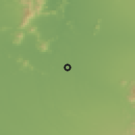 Shaded relief of the 55 km around Paso Cuñao, drawn from the GMTED2010 grid