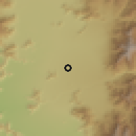 Shaded relief of the 55 km around Patagüilla-Patagüilla el Bosque, drawn from the GMTED2010 grid