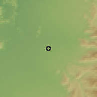 Shaded relief of the 55 km around Peñuelas, drawn from the GMTED2010 grid