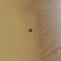Shaded relief of the 58 km around Pica, drawn from the GMTED2010 grid