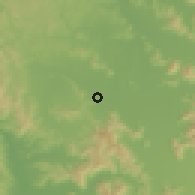Shaded relief of the 55 km around Población, drawn from the GMTED2010 grid