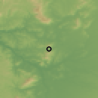 Shaded relief of the 54 km around Portezuelo, drawn from the GMTED2010 grid