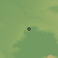 Shaded relief of the 53 km around Puerto Octay, drawn from the GMTED2010 grid