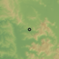 Shaded relief of the 55 km around Pumanque, drawn from the GMTED2010 grid
