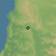 Shaded relief of the 55 km around Puquillay Alto, drawn from the GMTED2010 grid