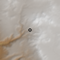 Shaded relief of the 59 km around Putre, drawn from the GMTED2010 grid